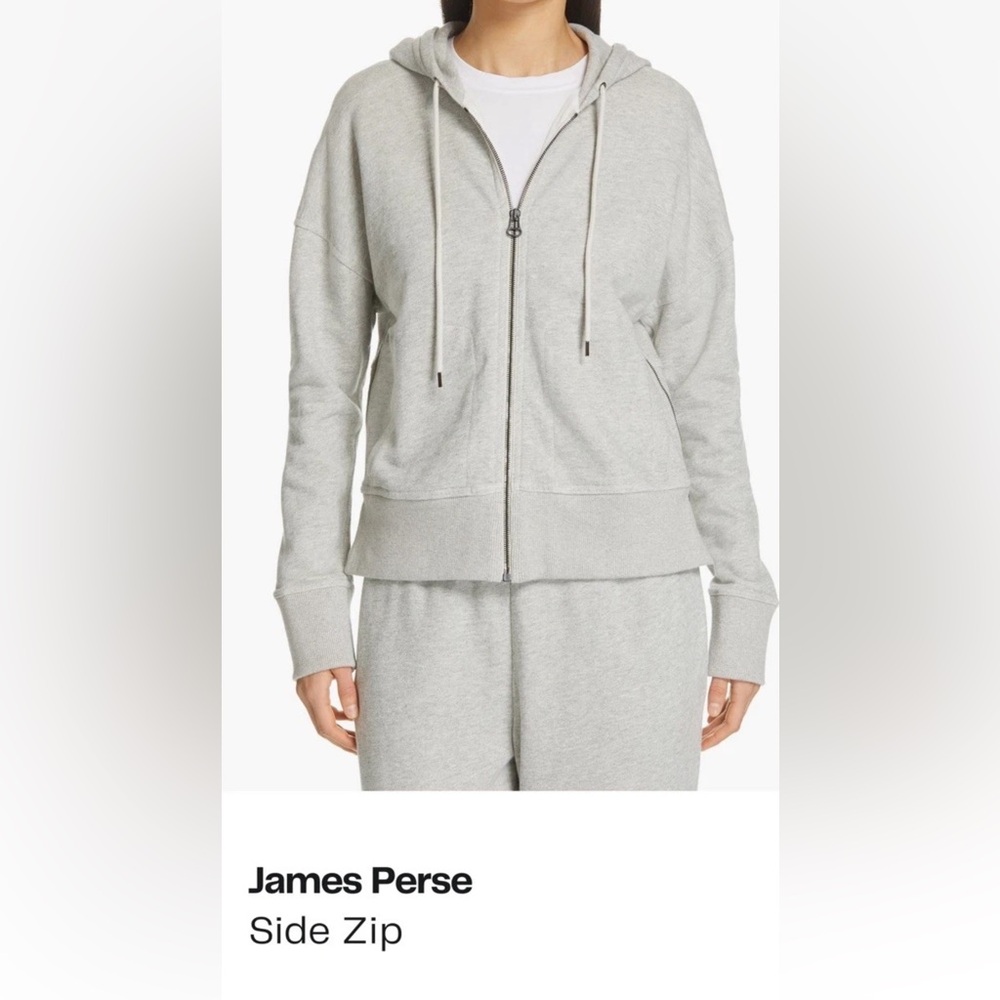 James Perse Yosemite Size 2 (medium) Heather Gray Lined Hoodie